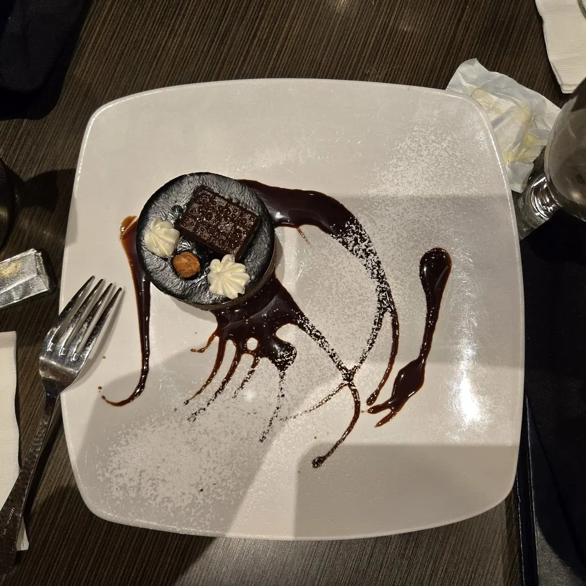 Dark Chocolate Truffle Mousse Cake