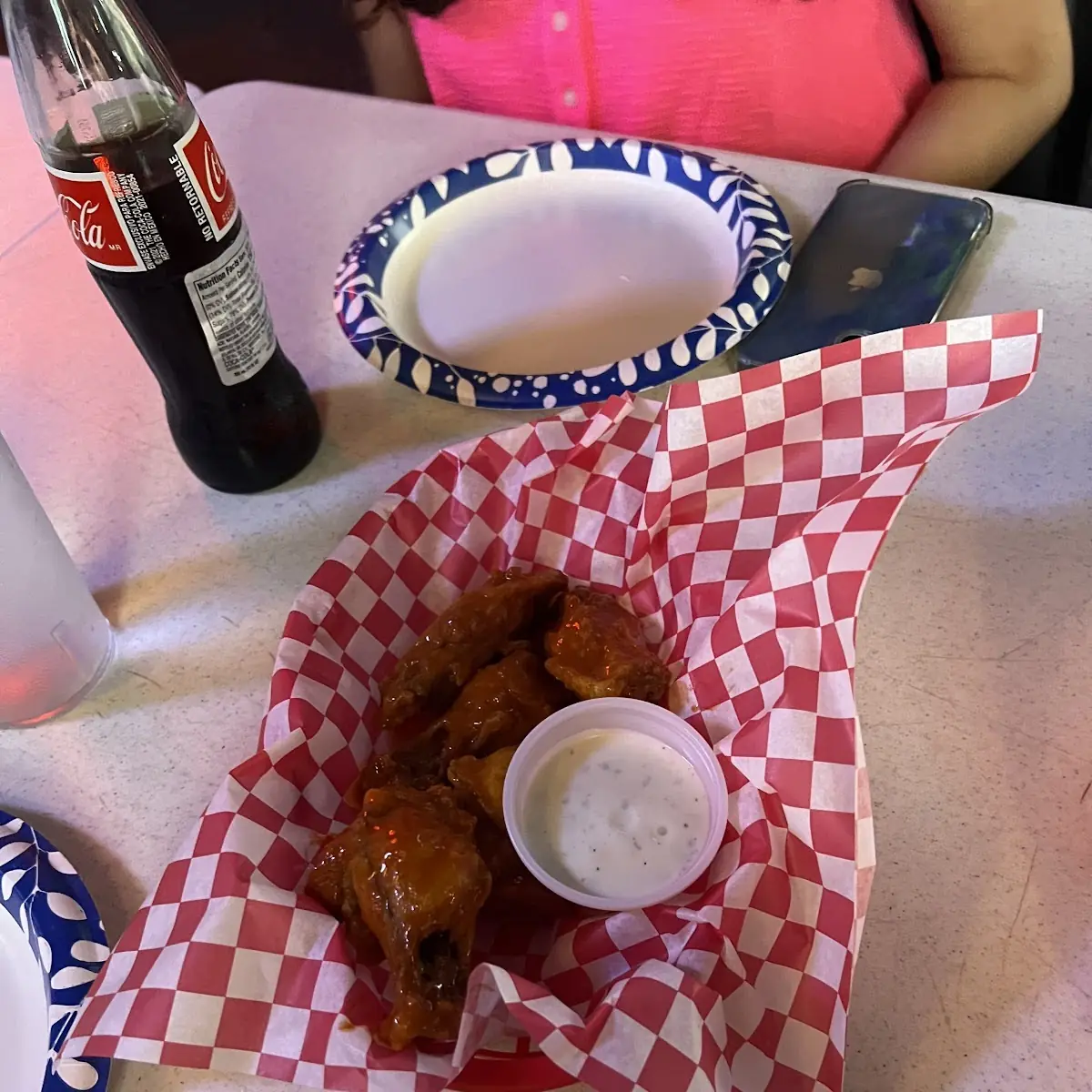 Fried Mozzarella Sticks and Chicken Wings
