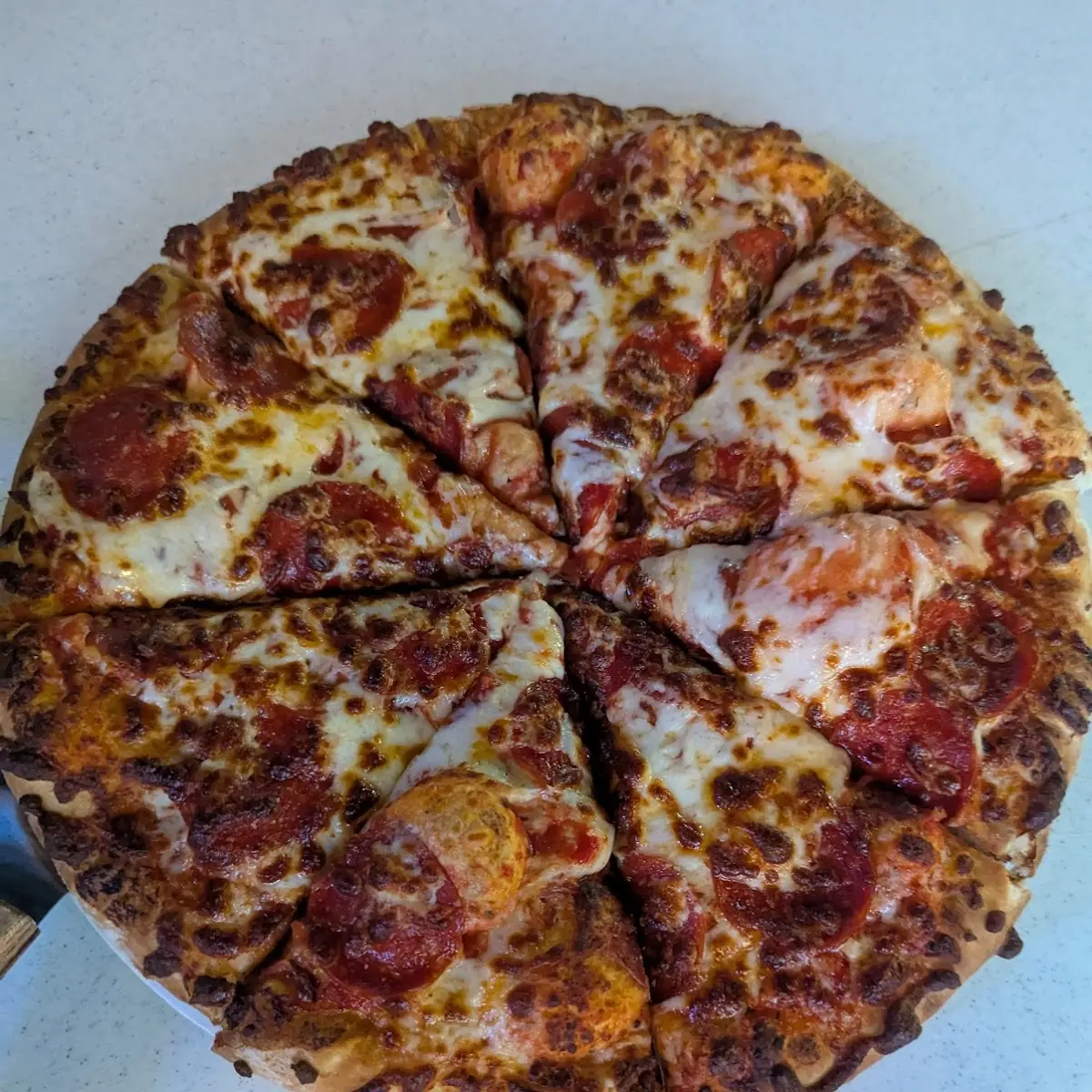Mushroom Green Pepper Pizza