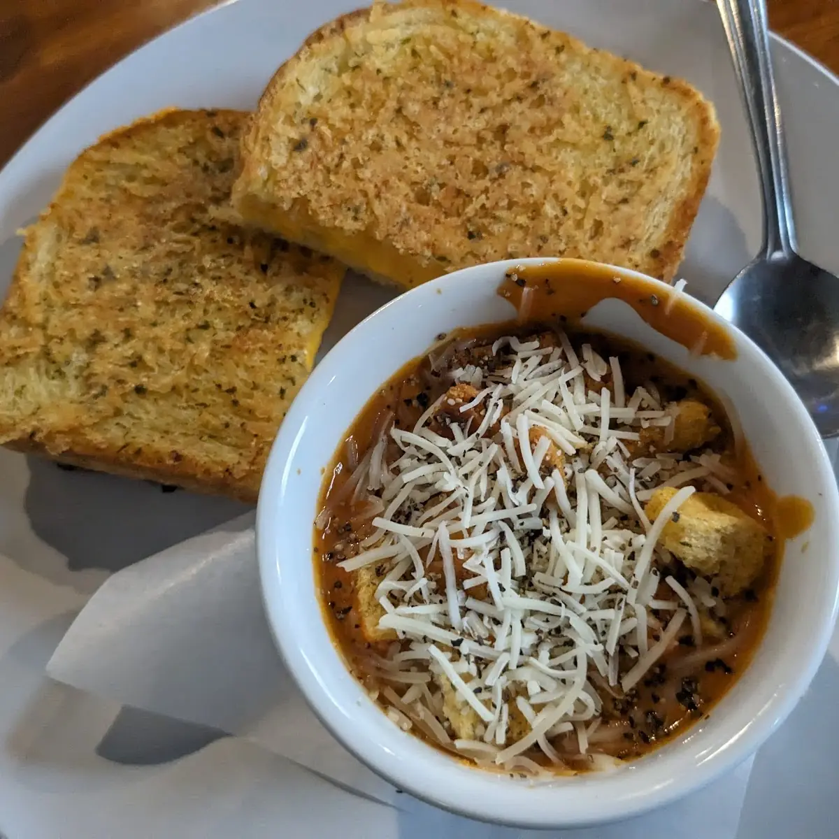 Grilled Cheese Sandwich with Basil Tomato Soup