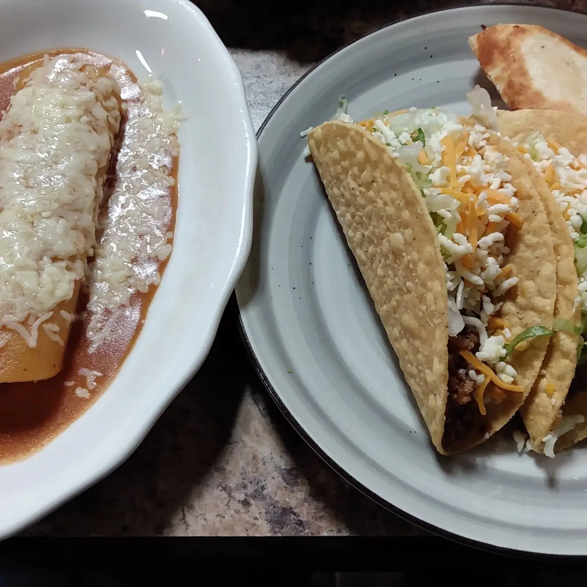 Beef Tacos Chicken Enchilada Chicken Quesadilla