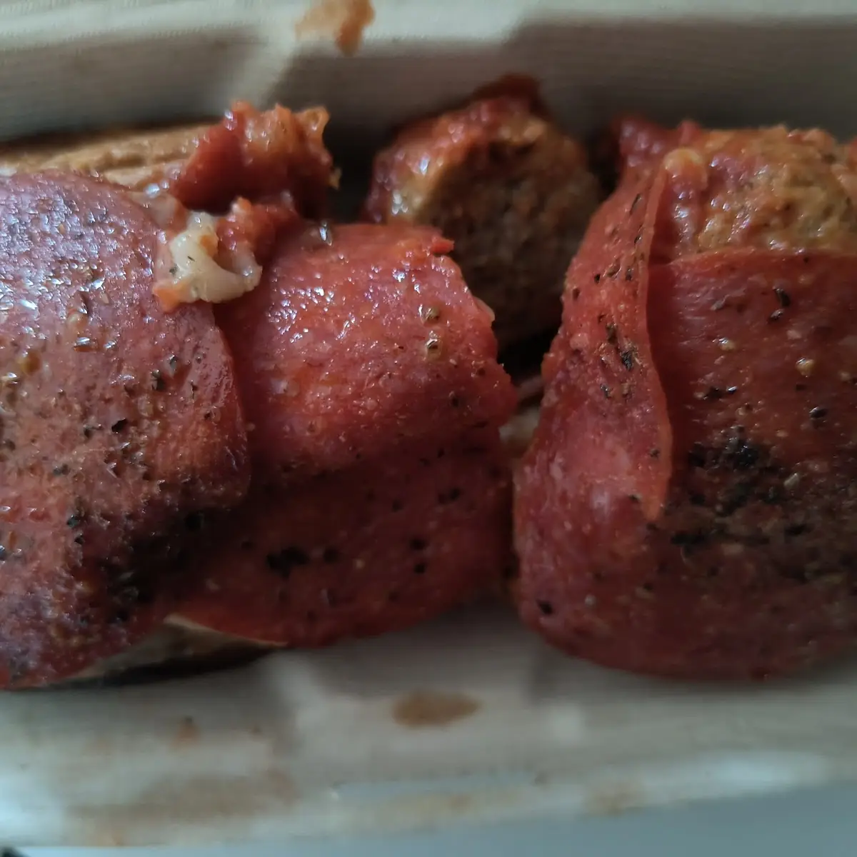 Pepperoni Meatball Sandwich
