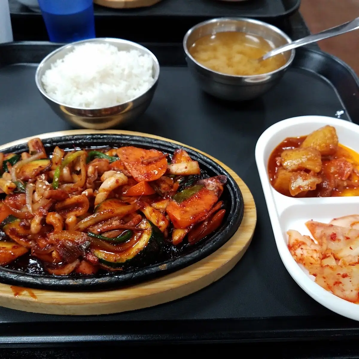 Stir Fried Squid Tofu Soup