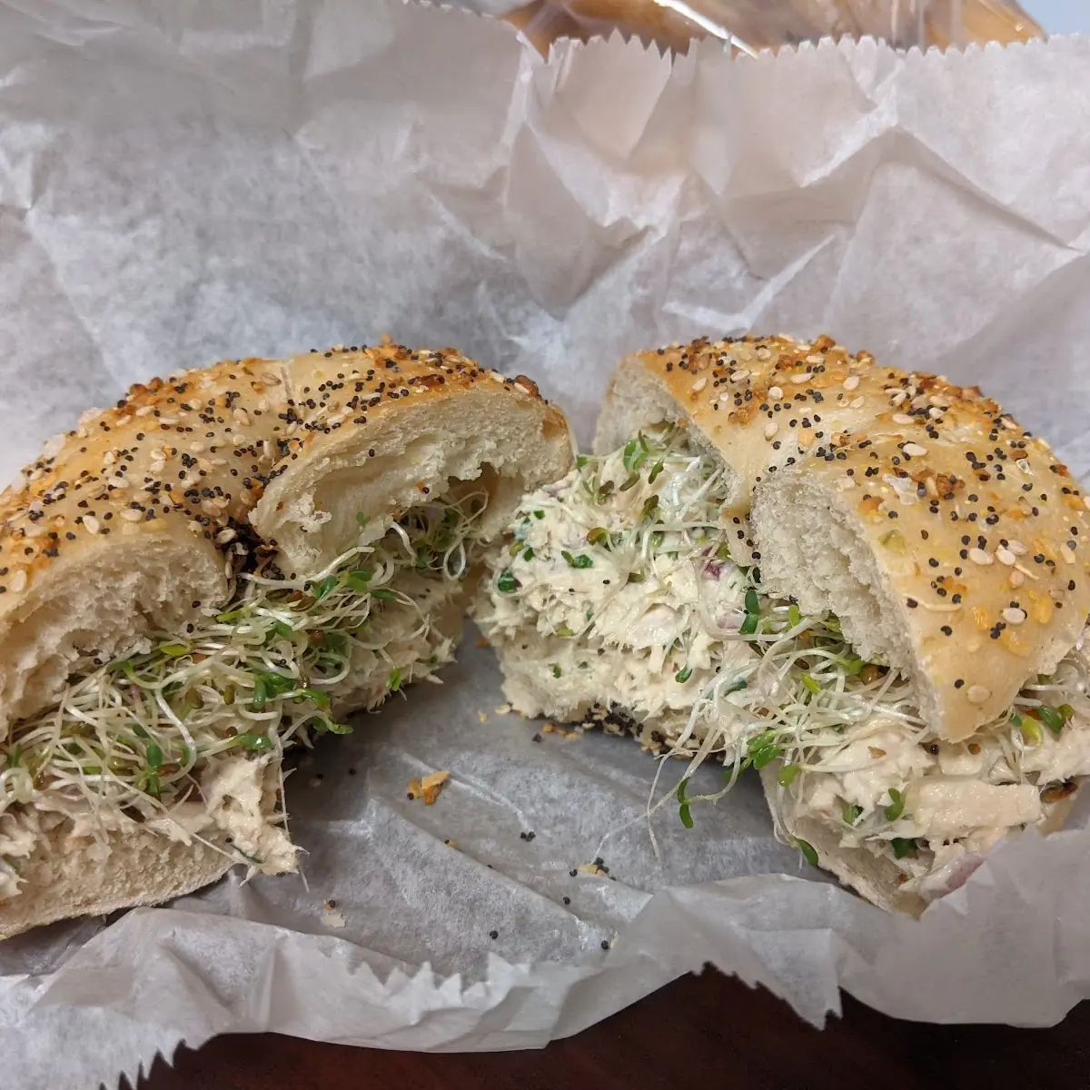 Tuna Salad Sandwich with Sprouts