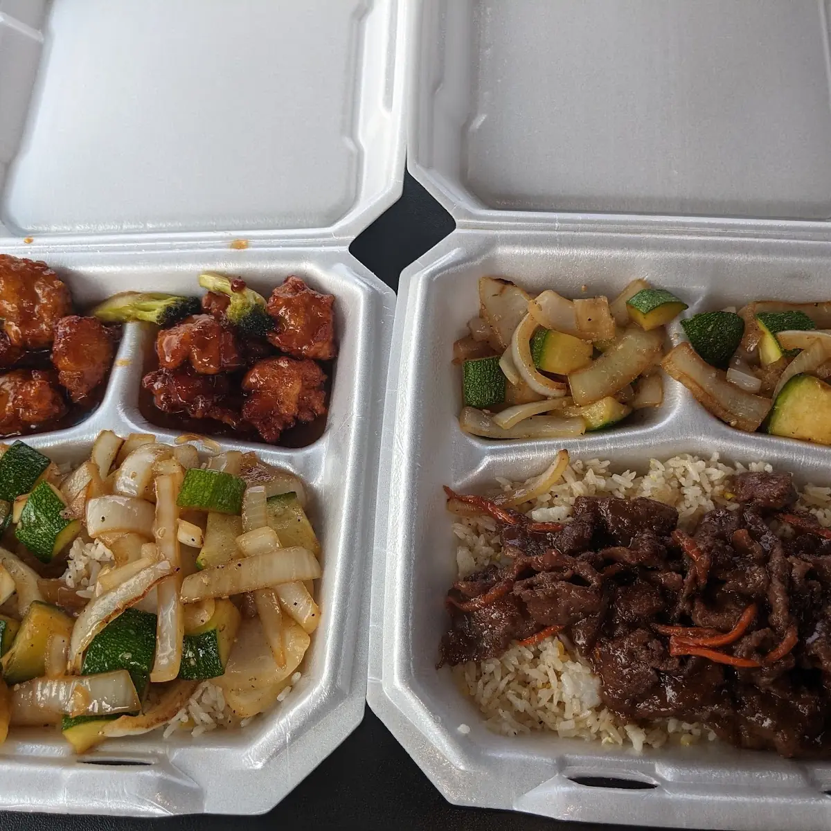 Orange Chicken & Sweet Steak