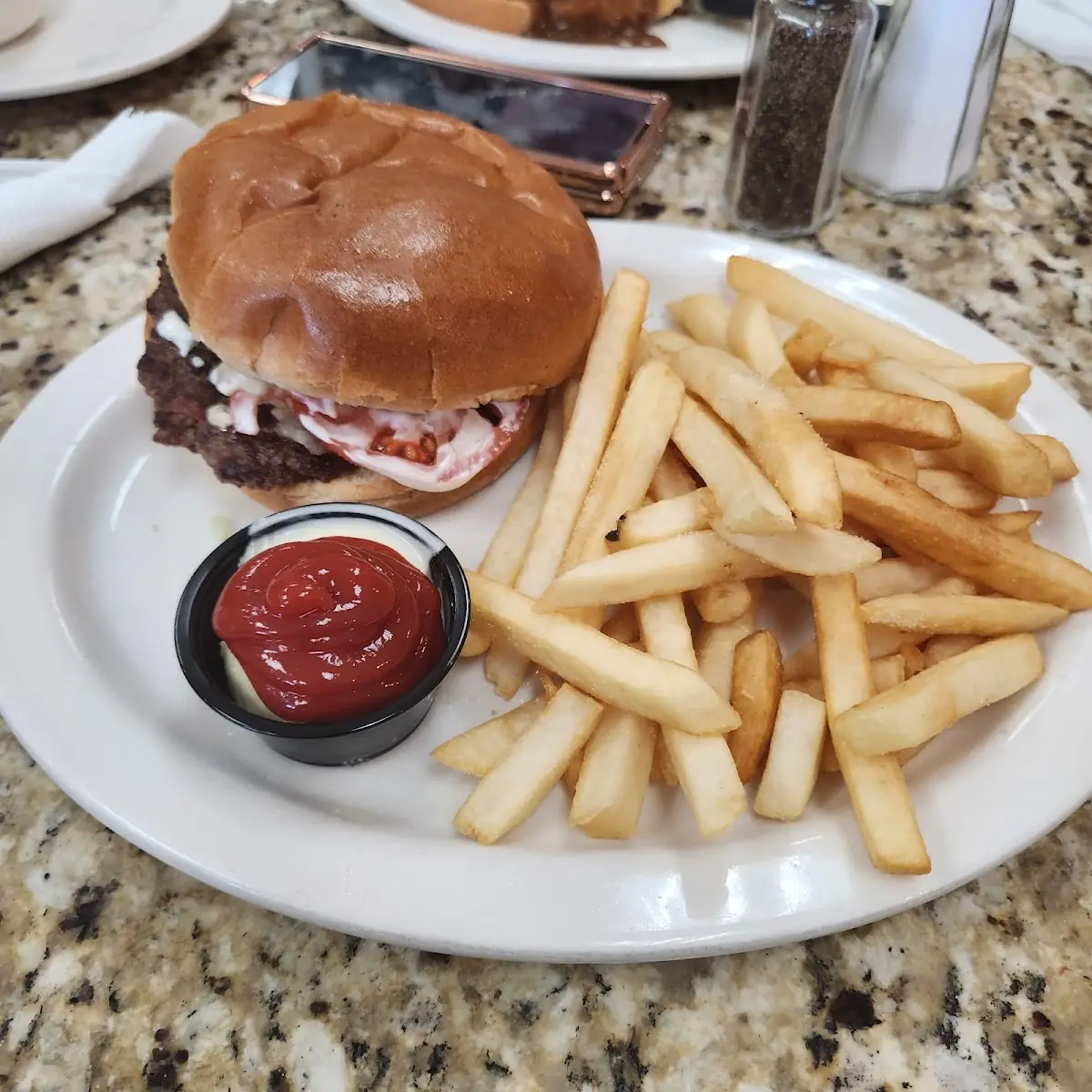 Mushroom Swiss Burger Platter