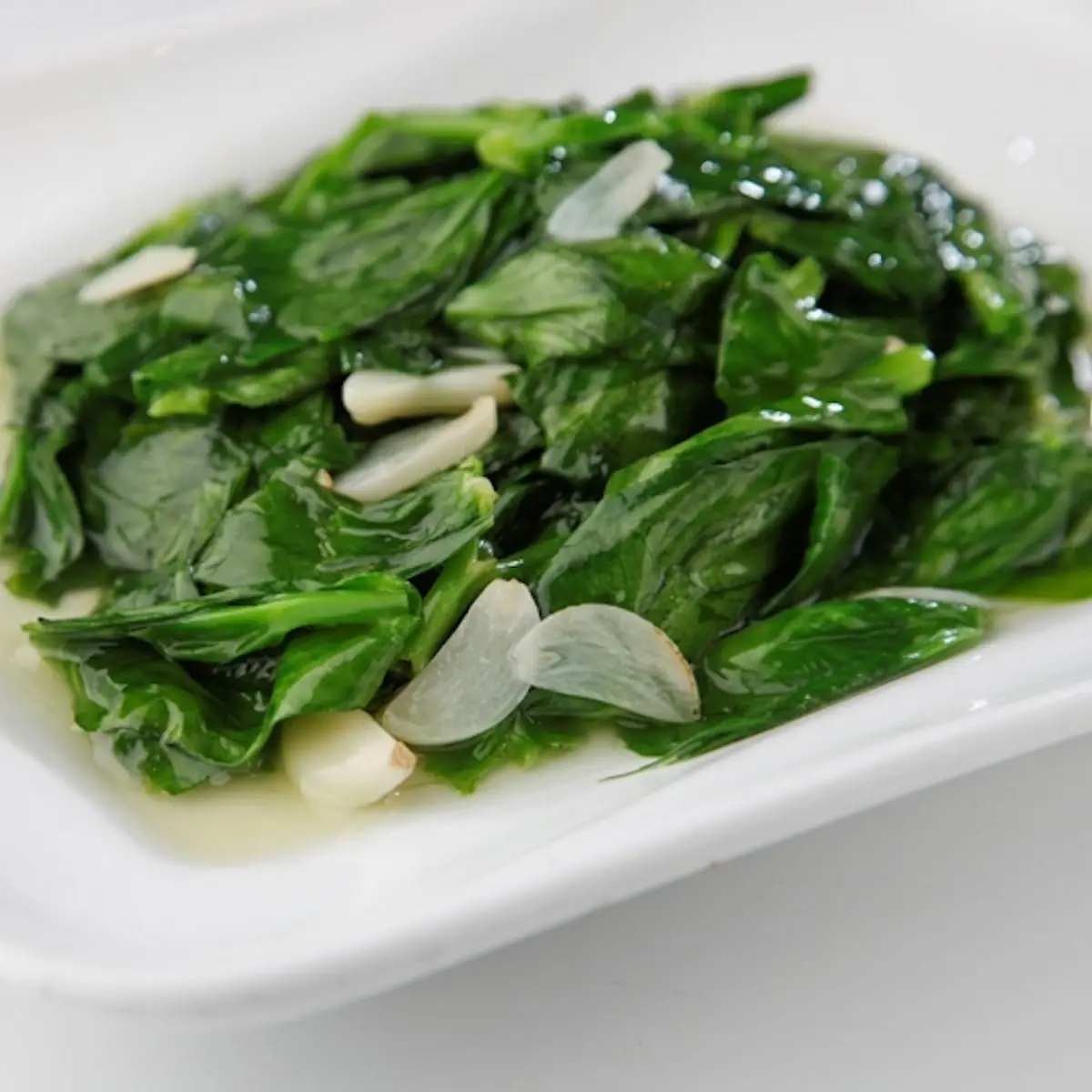 Sauteed Snow Pea Leaves with Garlic