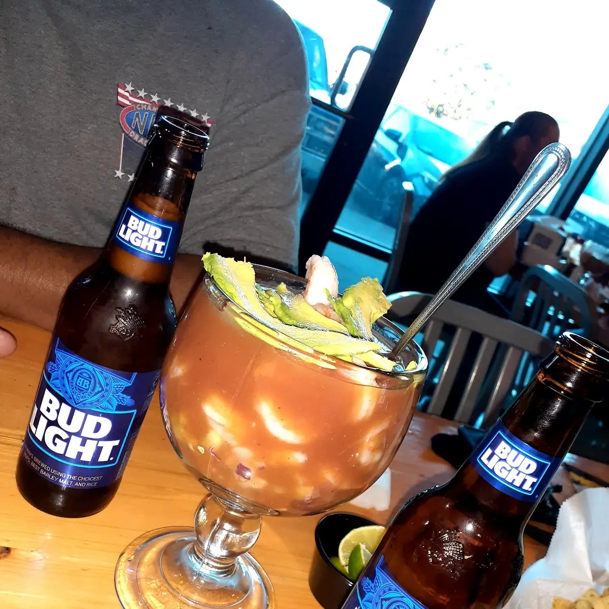 Bud Light & Shrimp Cocktail