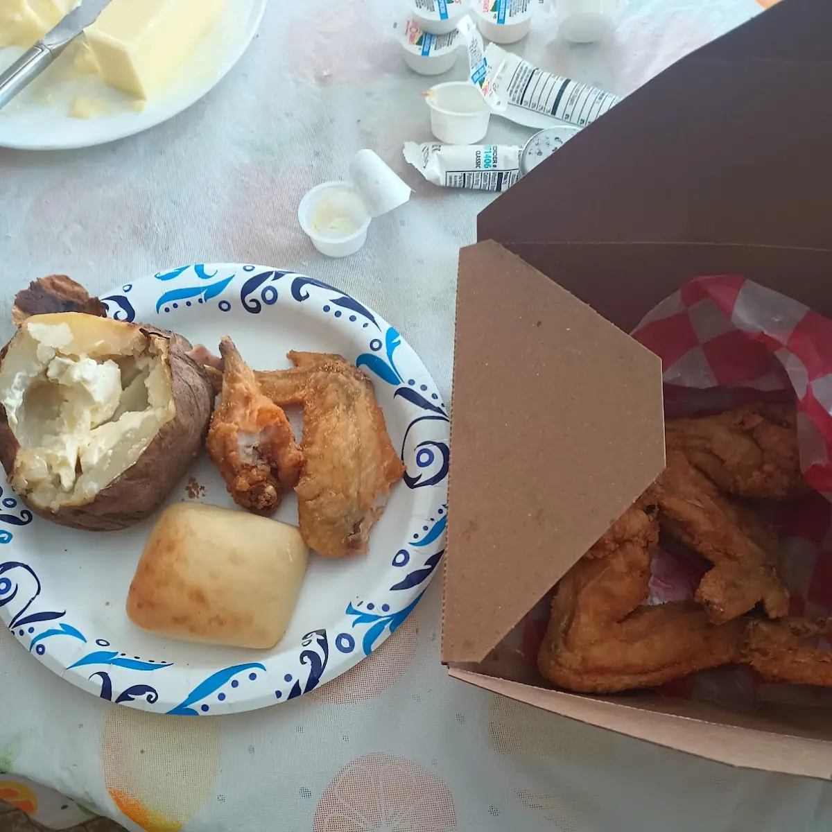 3 PC Chicken Wings Potatoes