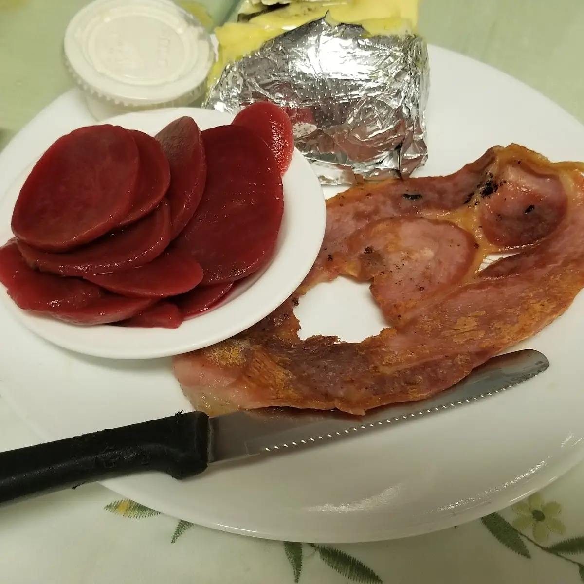 Country Ham with Pickled Beets