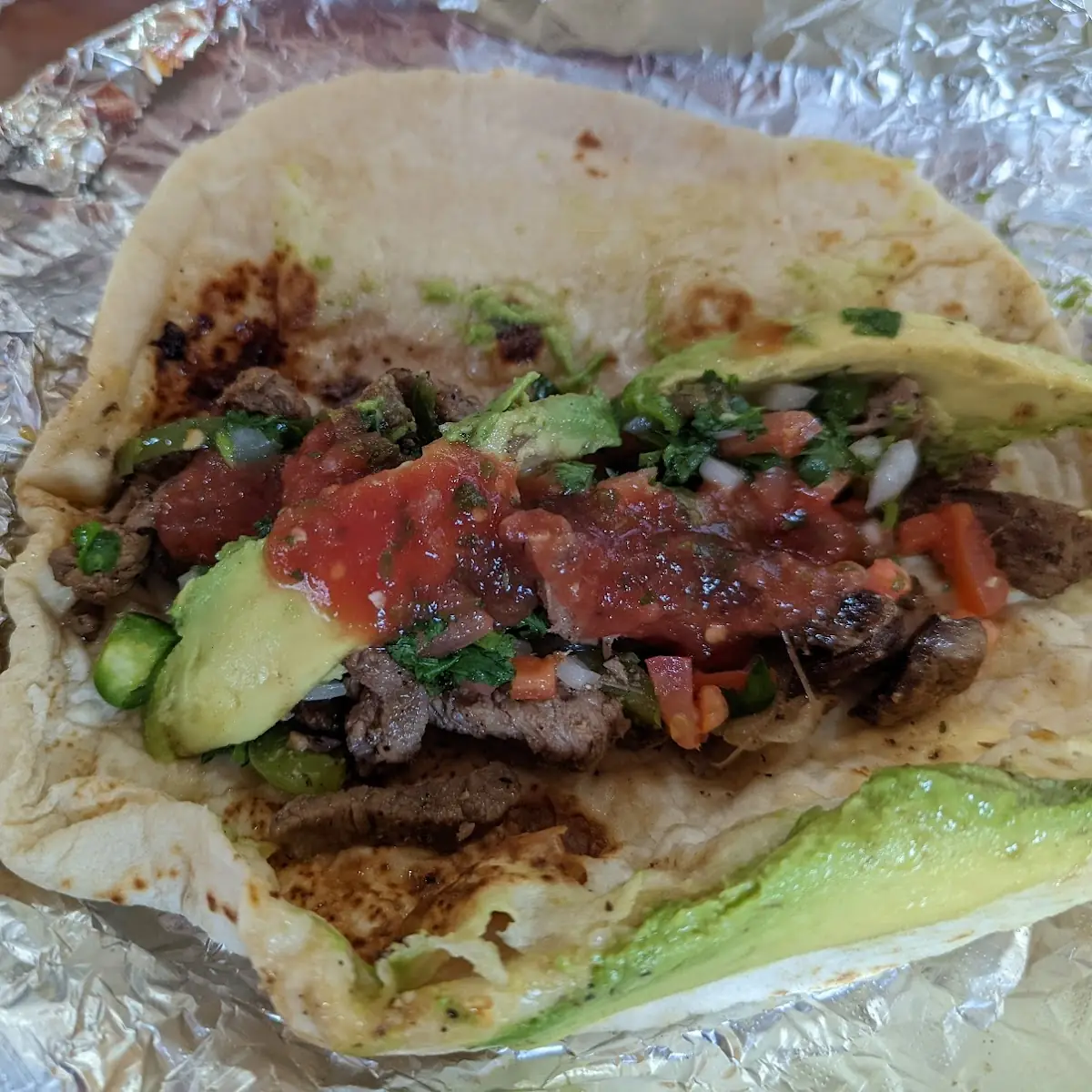 Loaded Breakfast Burrito with Avocado