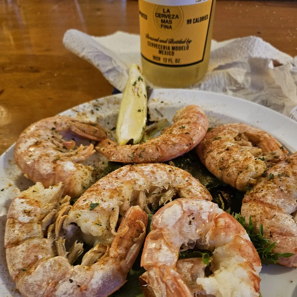 Boiled Shrimp with Lemon Butter
