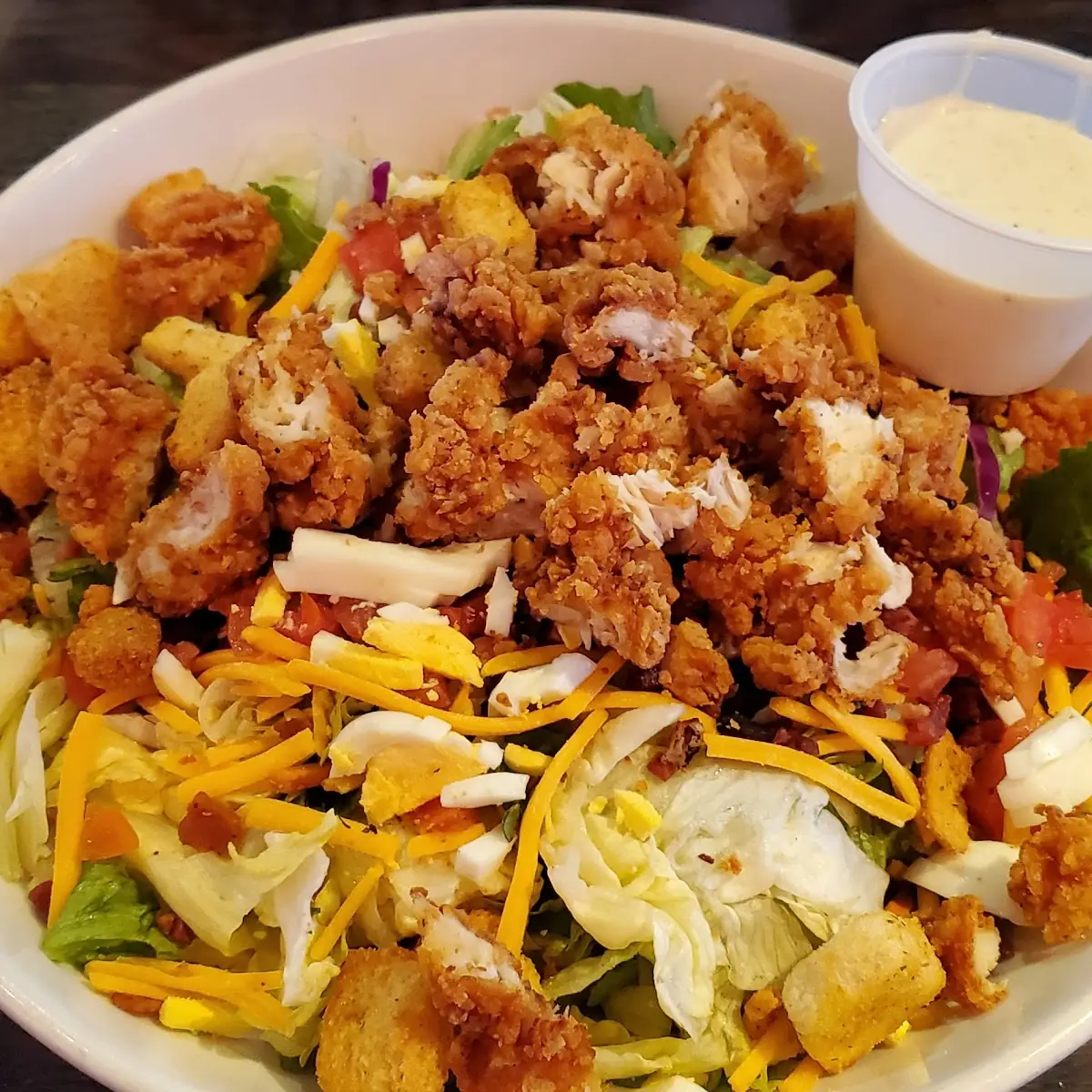 Crispy Chicken Tender Salad