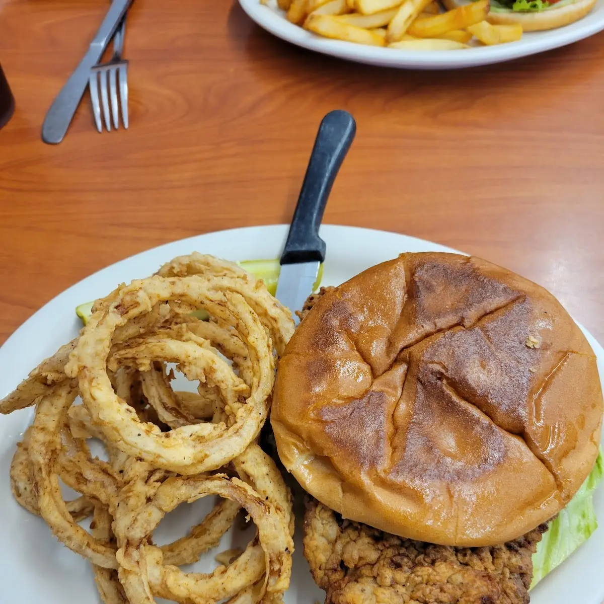 Chicken Fried Steak and Onion Rings