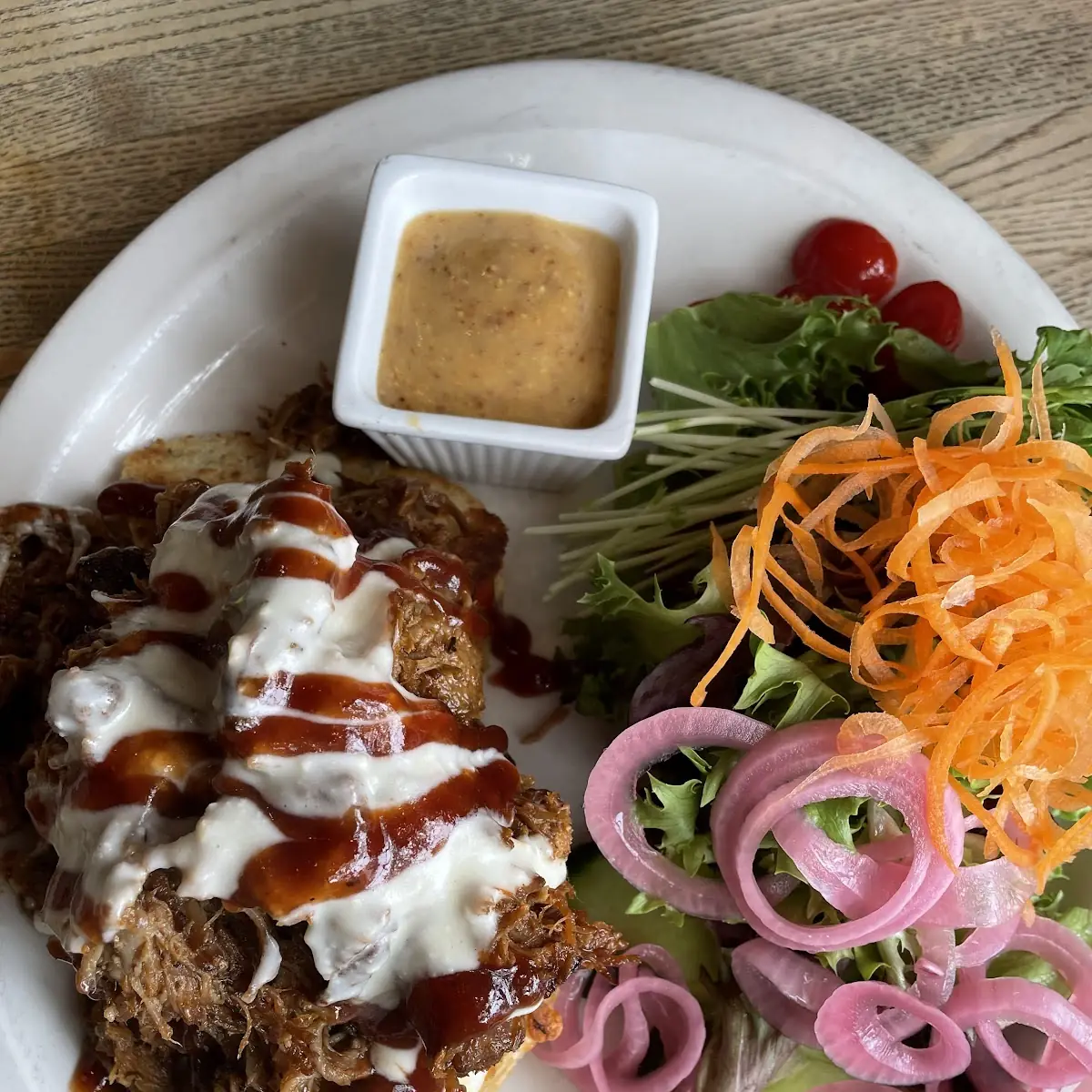 Open Faced BBQ Boneless Pork