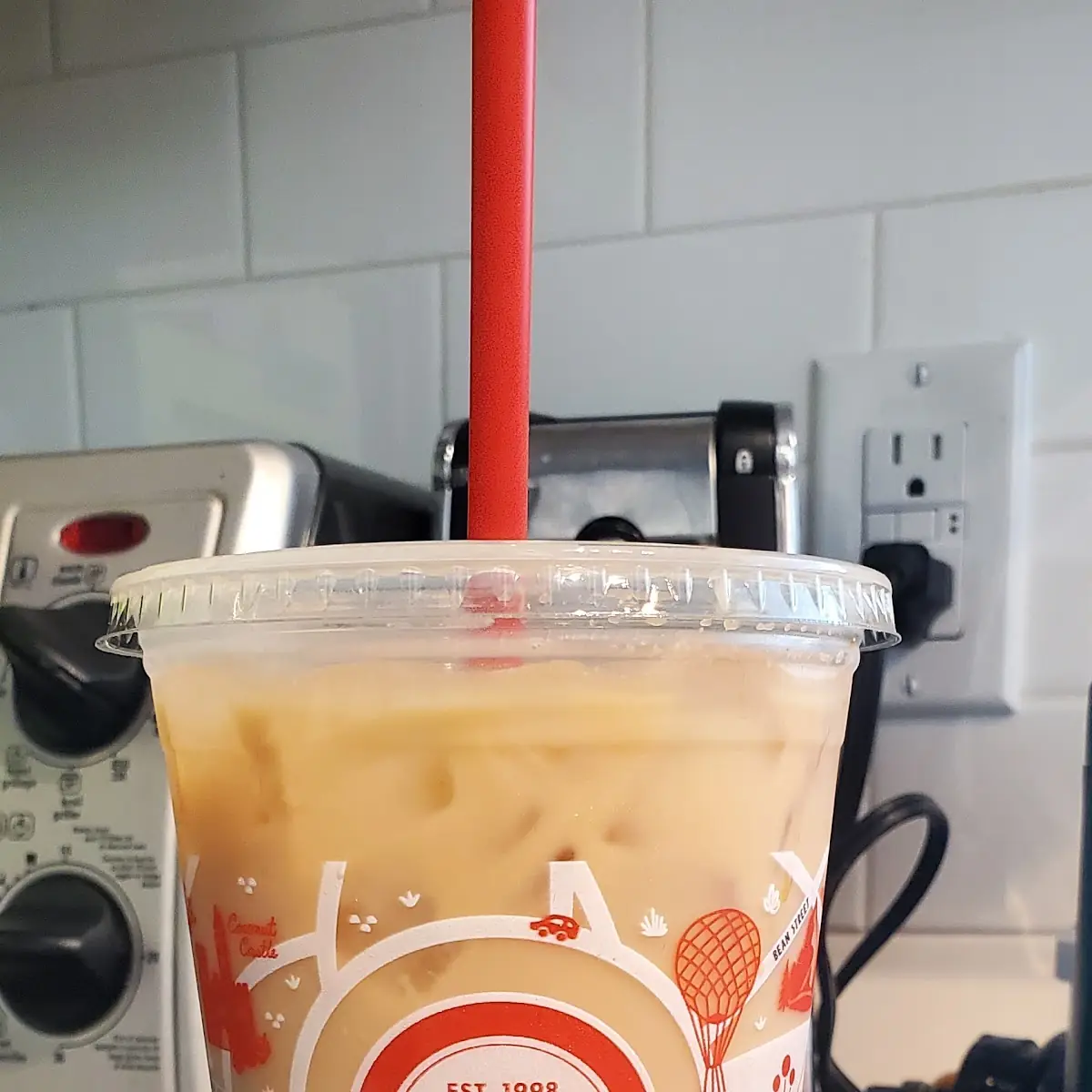 Large Iced Sugar Free Caramel Latte