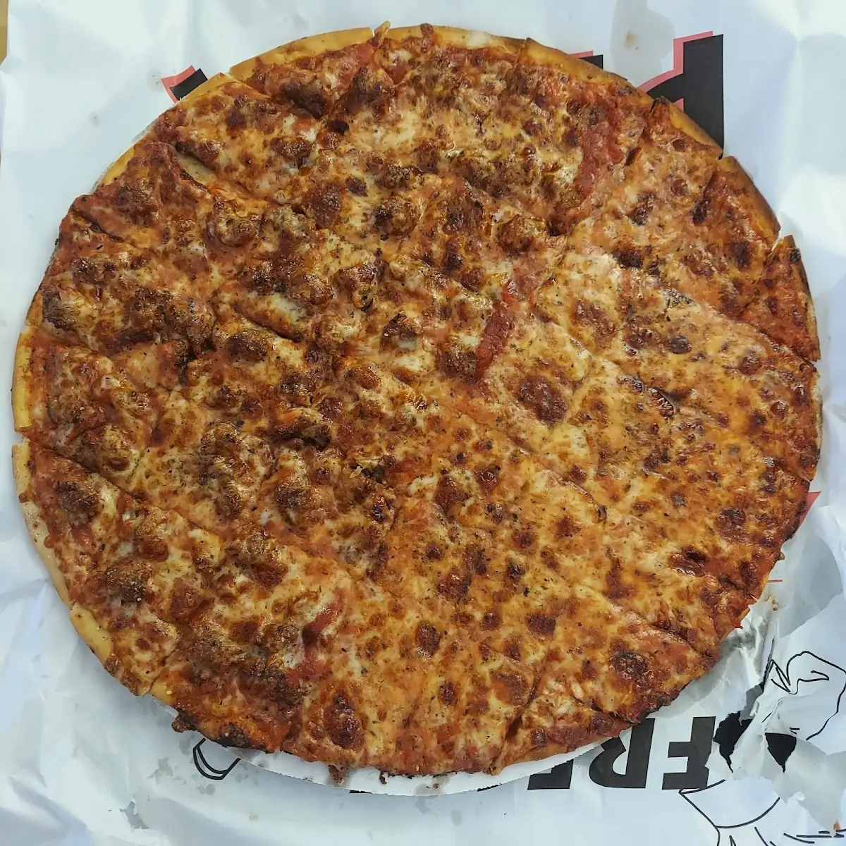 Half Sausage Half Cheese Pizza