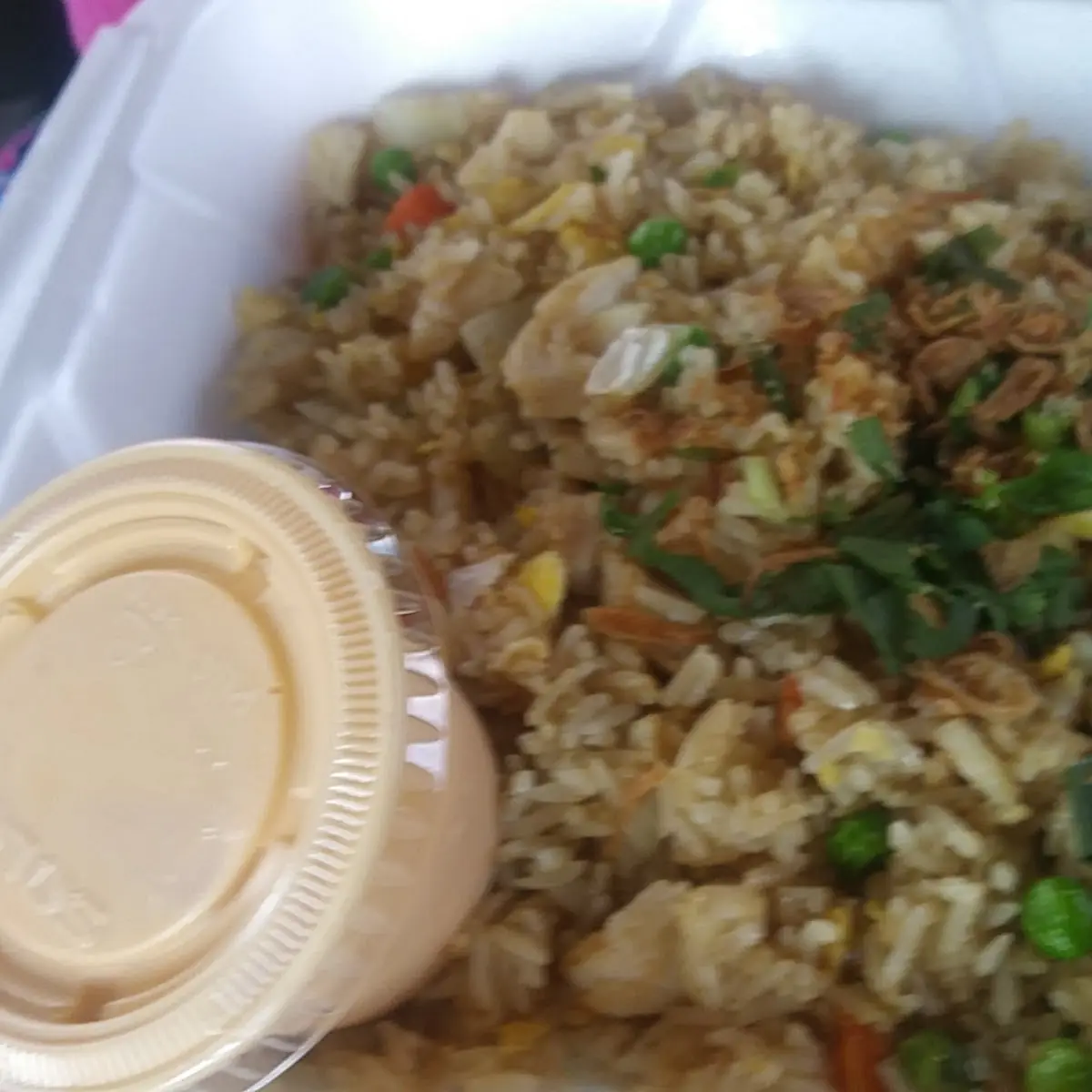 Chicken Fried Rice with Shrimp Sauce