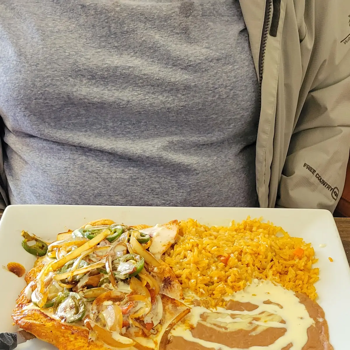 Ground Beef Chimichanga Plate
