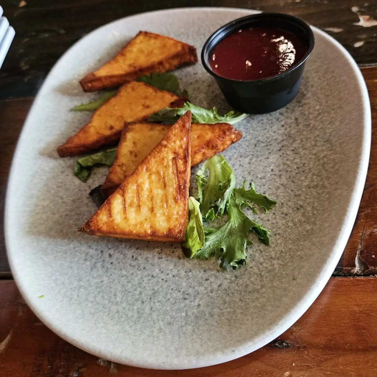 Queso Frito Con Salsa de Guayaba