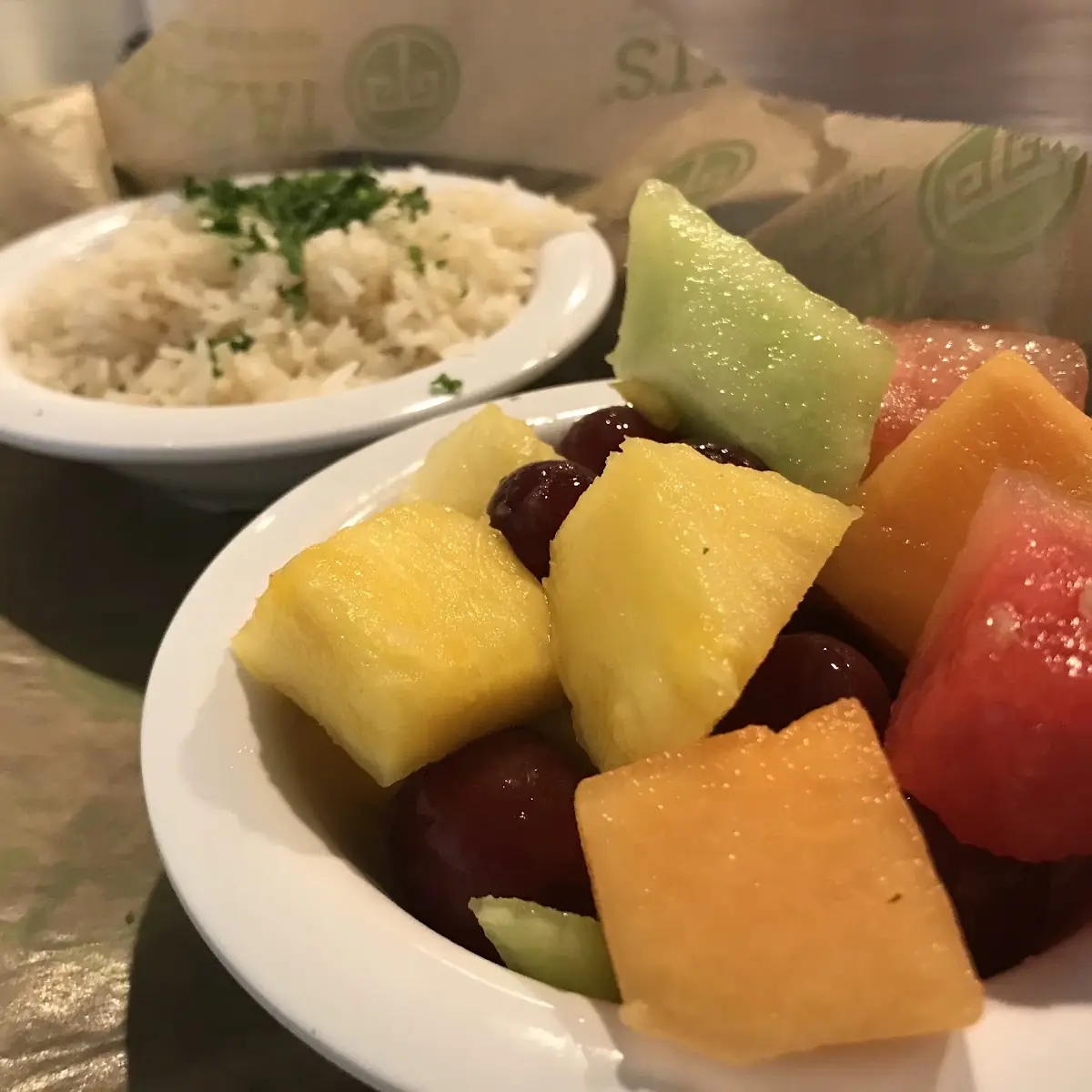 Fresh Fruit Cap and Basmati Rice