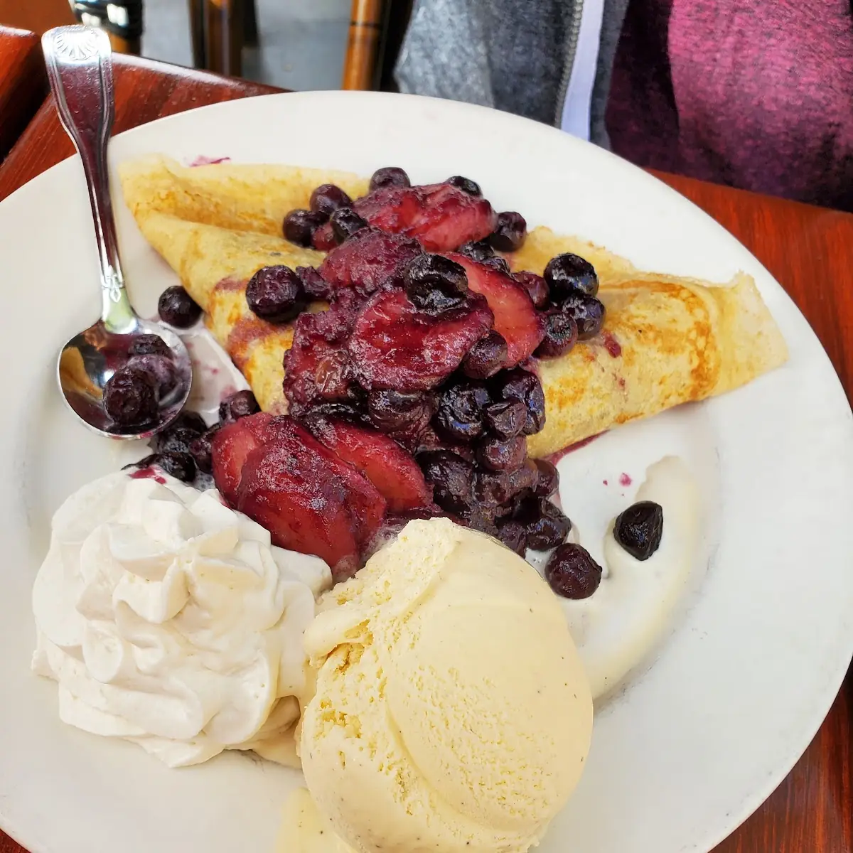 Crepe with Vanilla Ice Cream