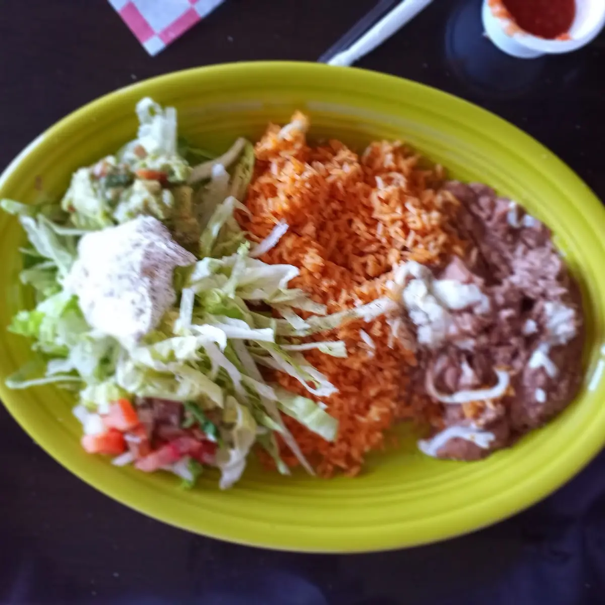 Beans Rice and Sour Cream Salad