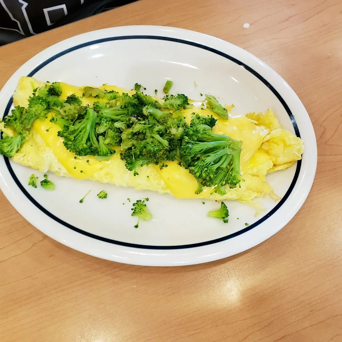 American Cheese with Broccoli Omelette