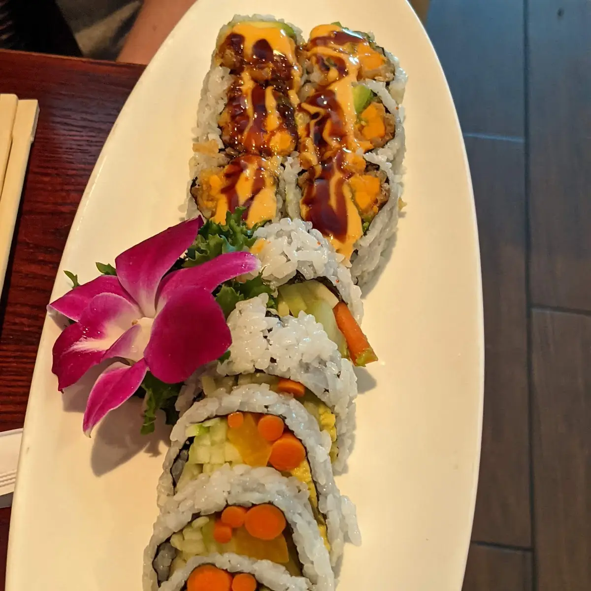 Sweet Potato Roll with Eel Sauce