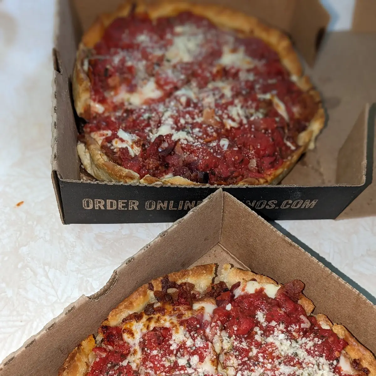 Deep Dish Pepperoni Pizza