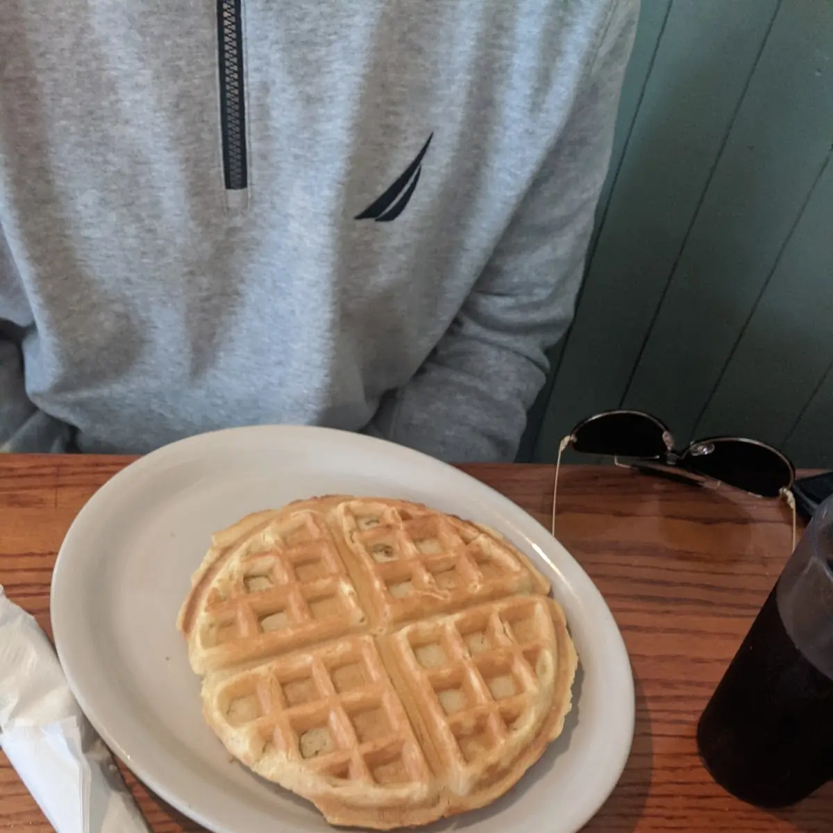 Plain Belgian Waffle Breakfast