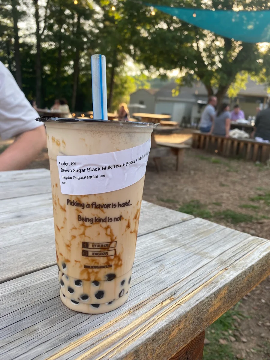 Brown Sugar Black Tea with Milk and Boba