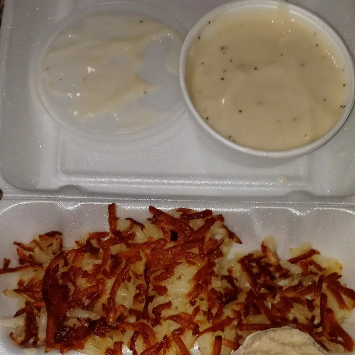 Easy over Eggs Hash Browns & Biscuits