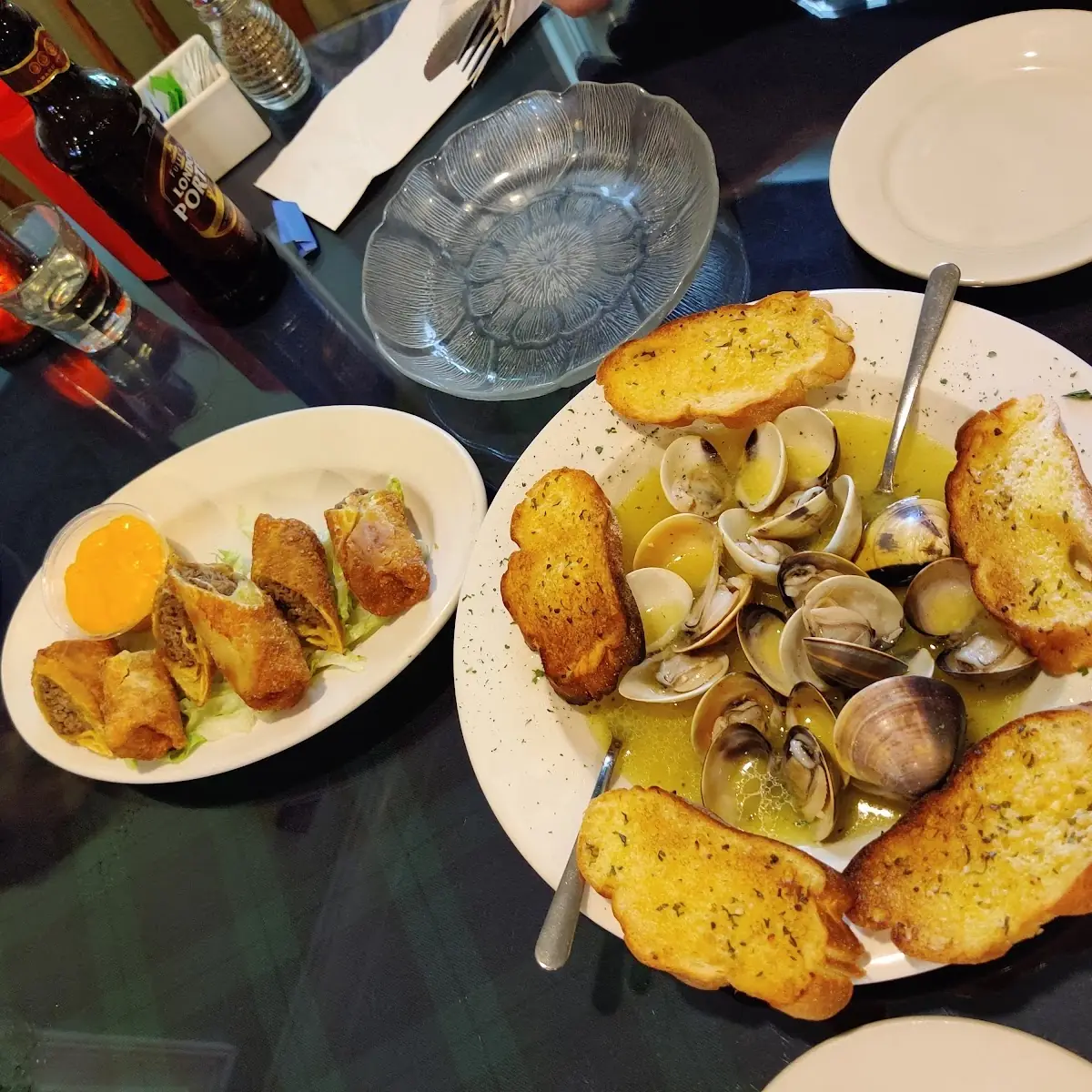 Cheesesteak Egg Rolls and Steamers