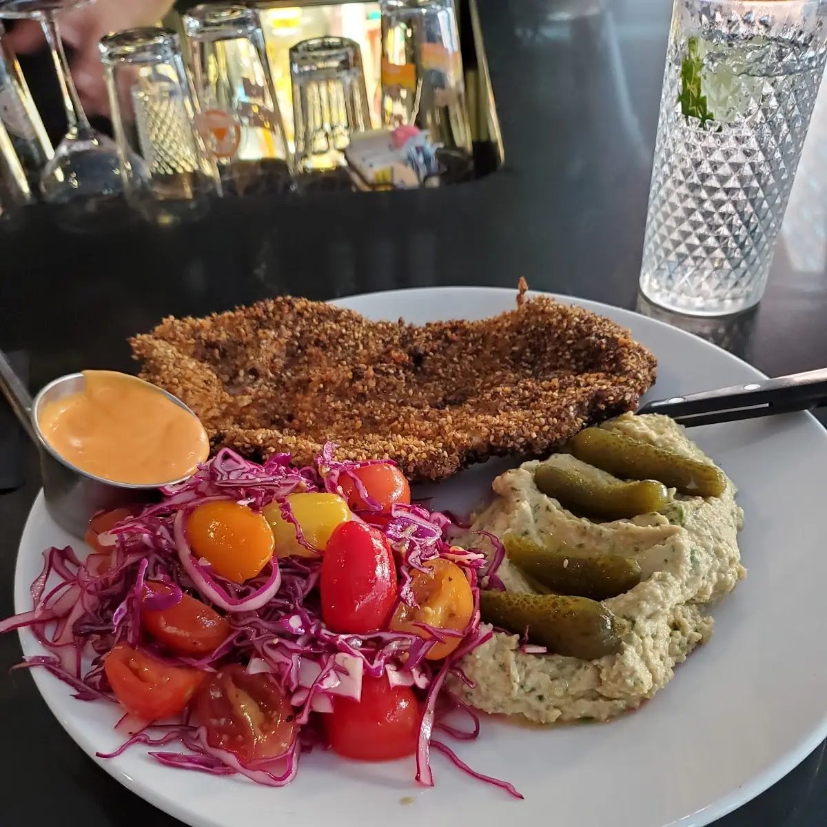 Za'Atar Chicken with Hummus Plate