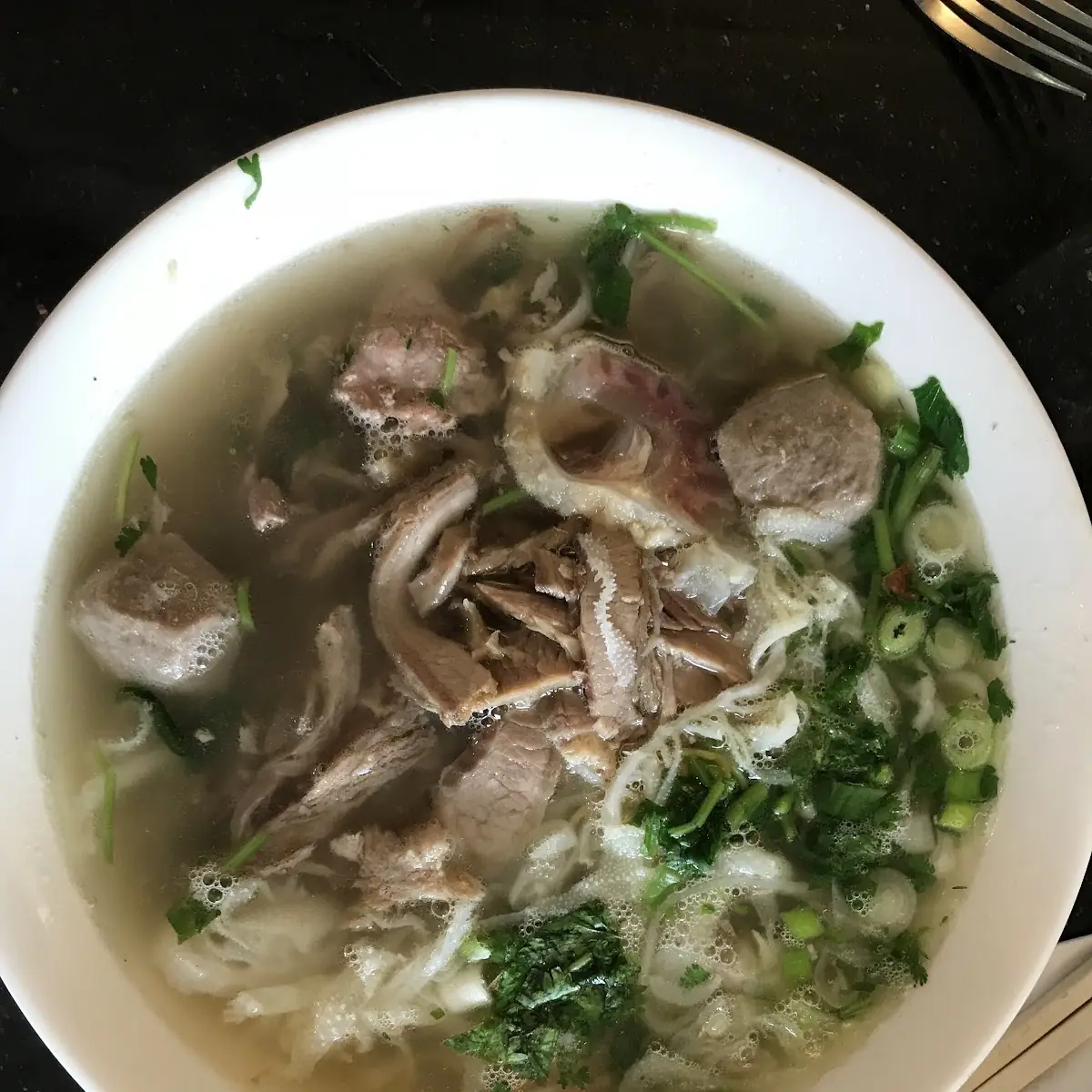 Rare Steak & Rice Noodle Soup