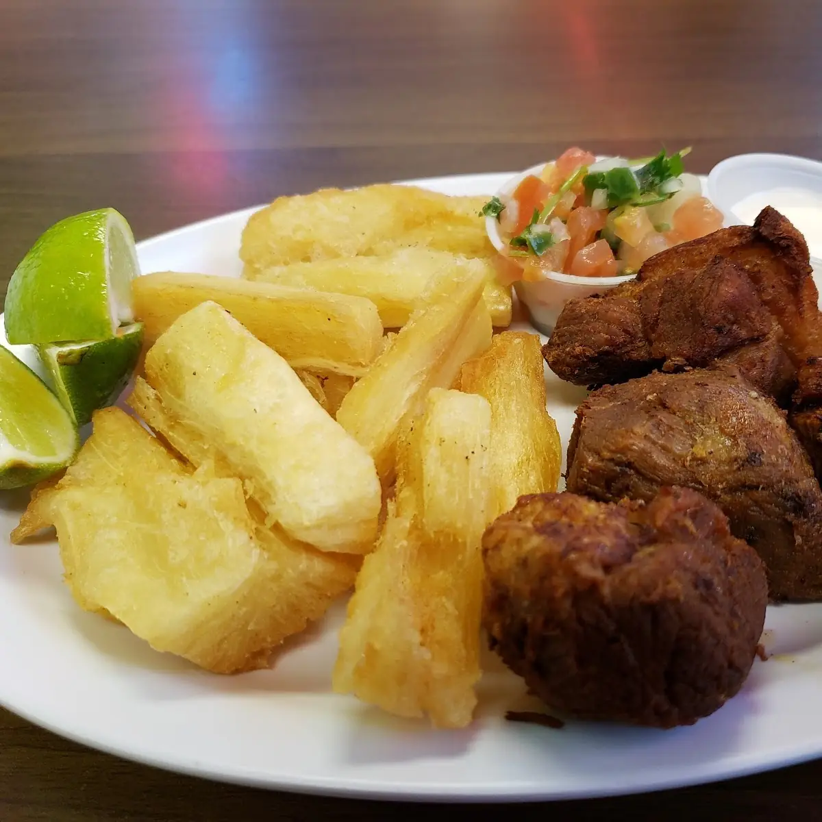 Yuca Con Chicharron Pork Rinds