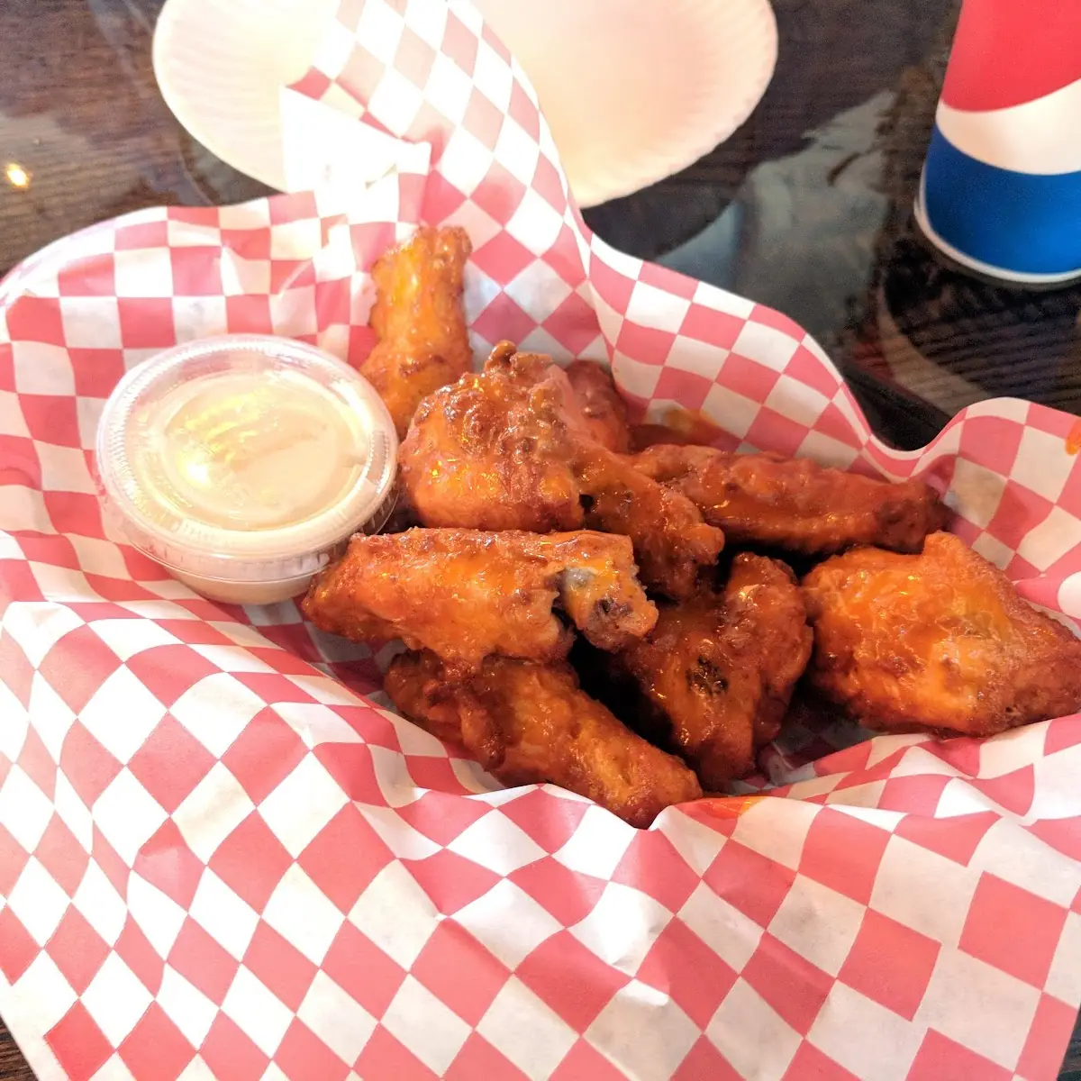 Buffalo Wings with Blue Cheese Sauce