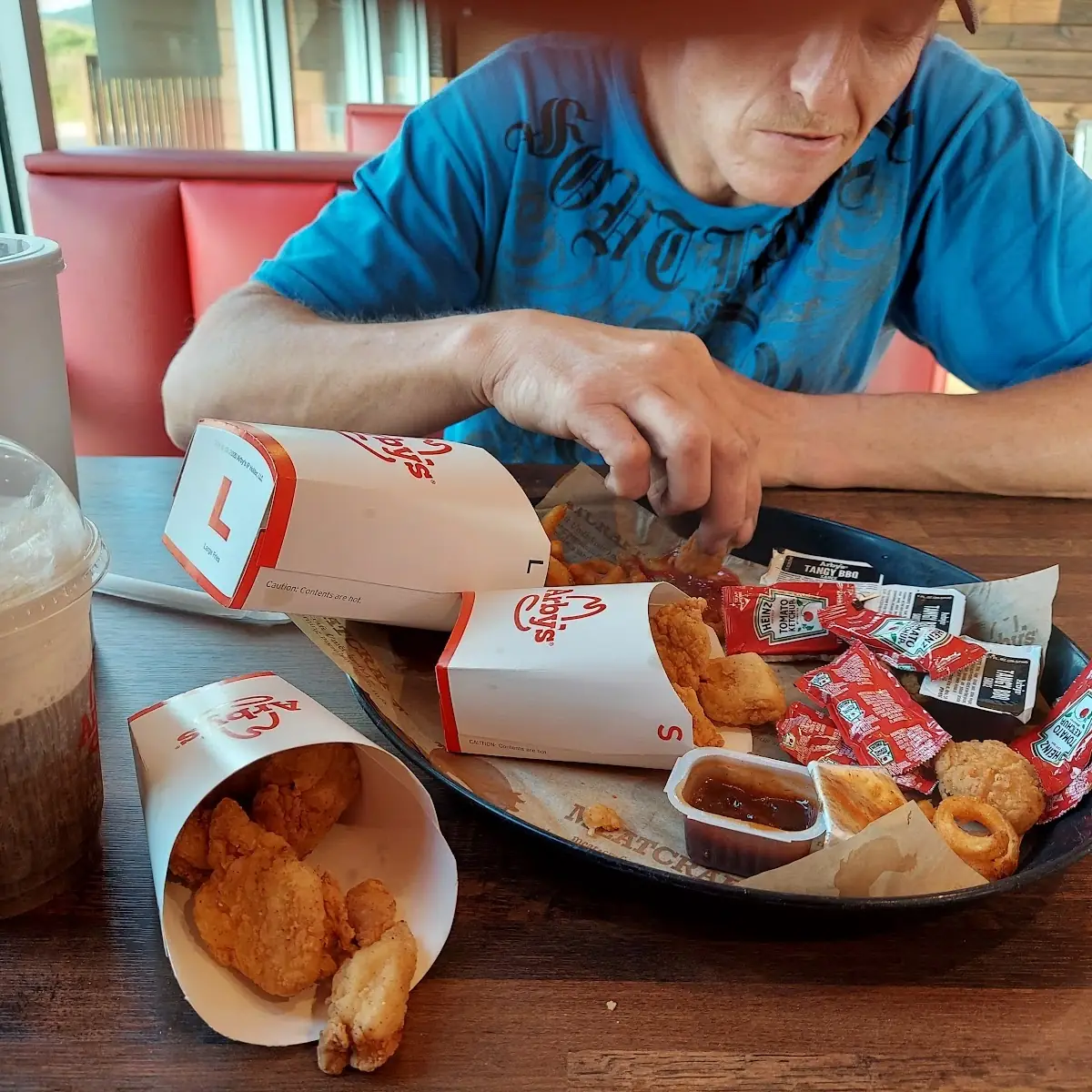 Premium Chicken Nuggets and Curly Fries