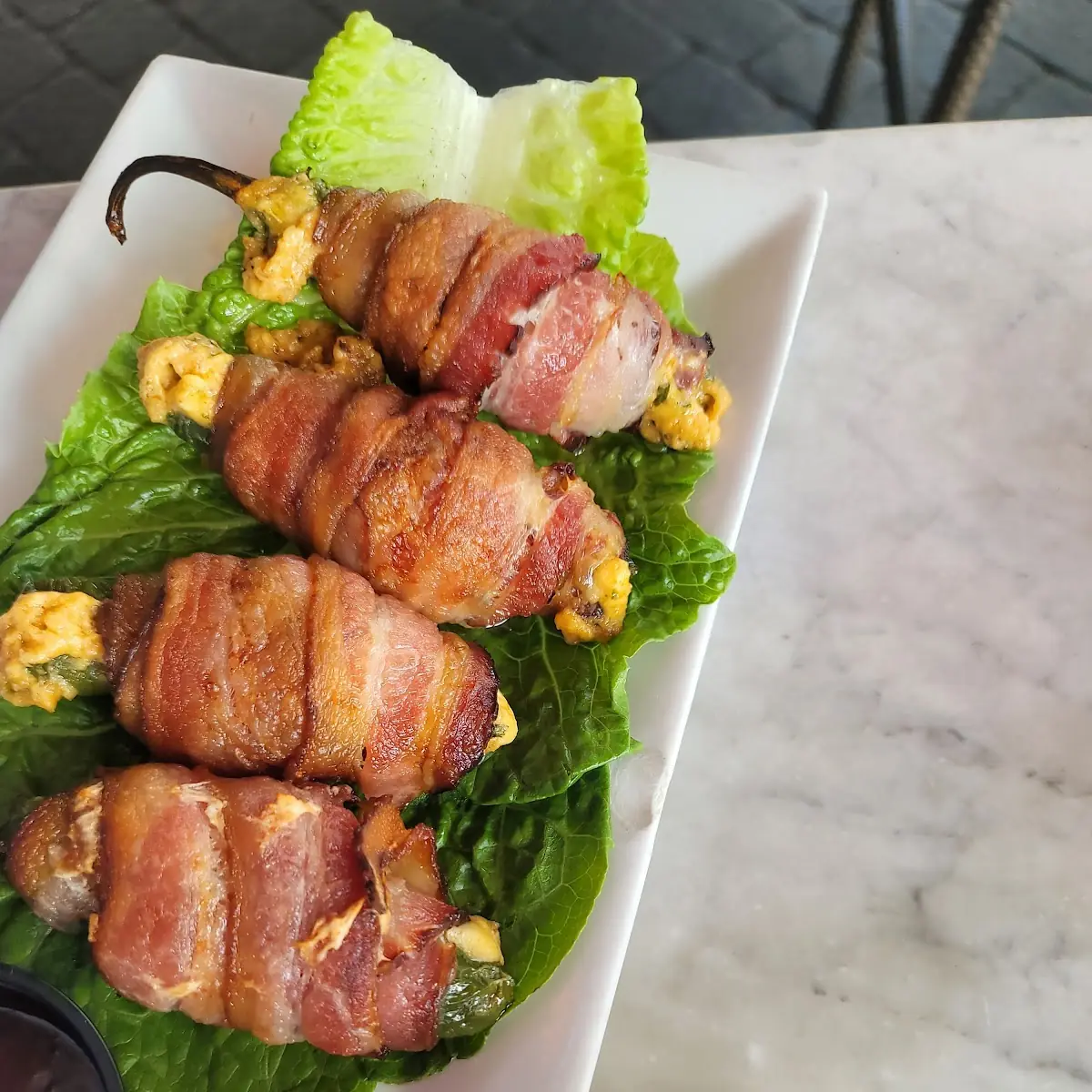 Stuffed Jalapeños Wrapped in Bacon