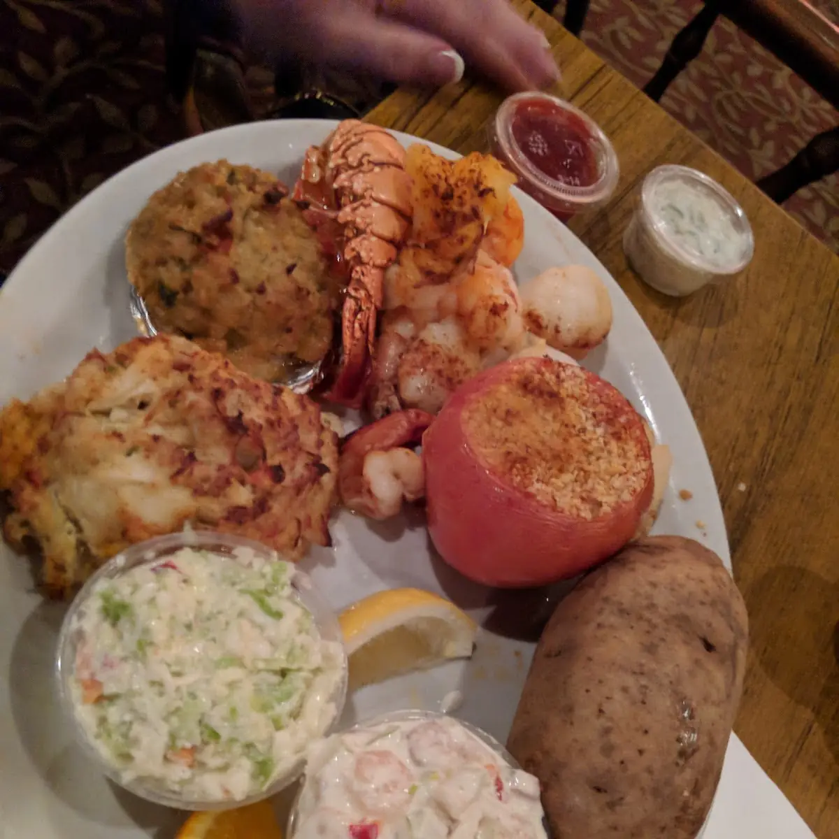 Prime Rib 4 Fried Shrimp