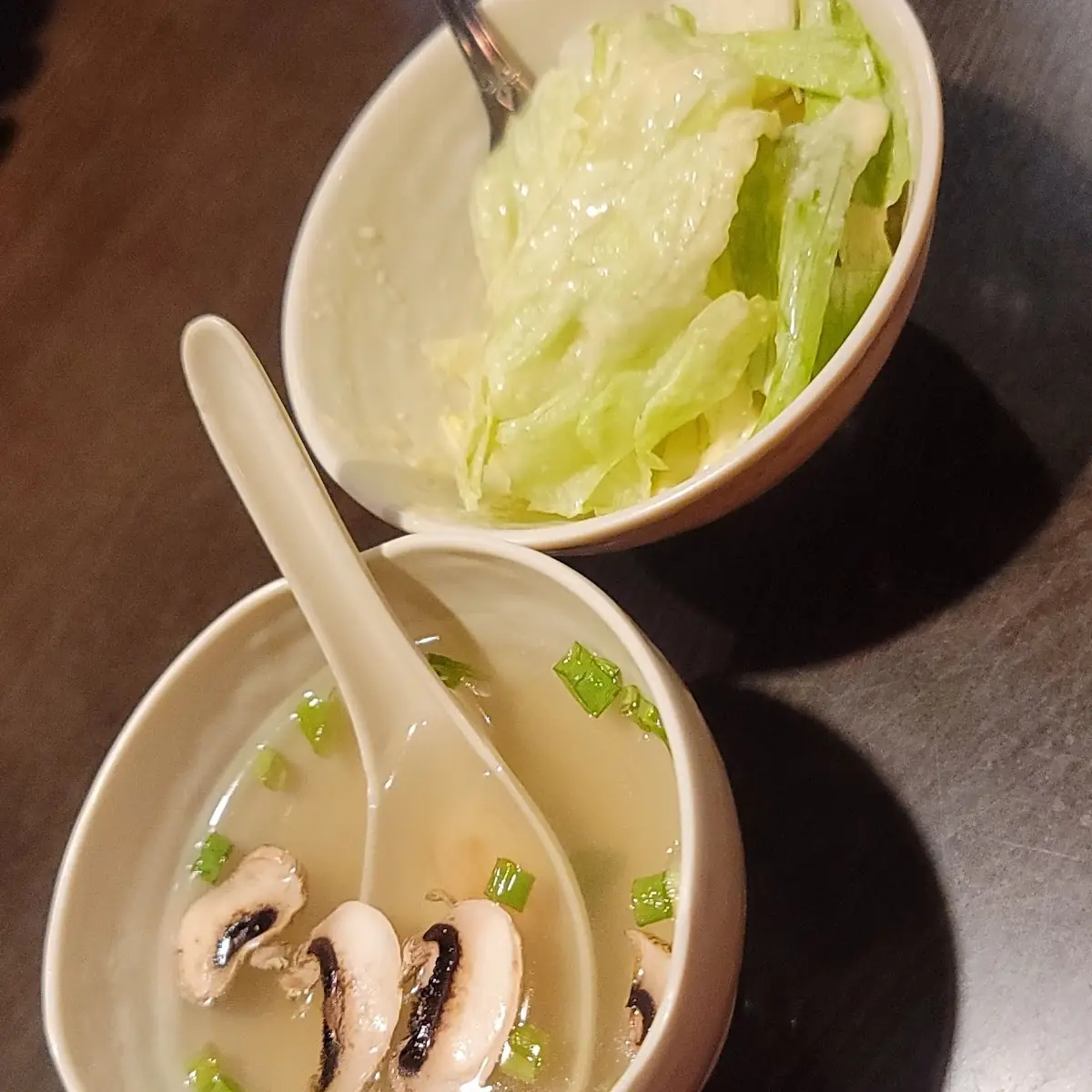 Clear Soup and House Salad