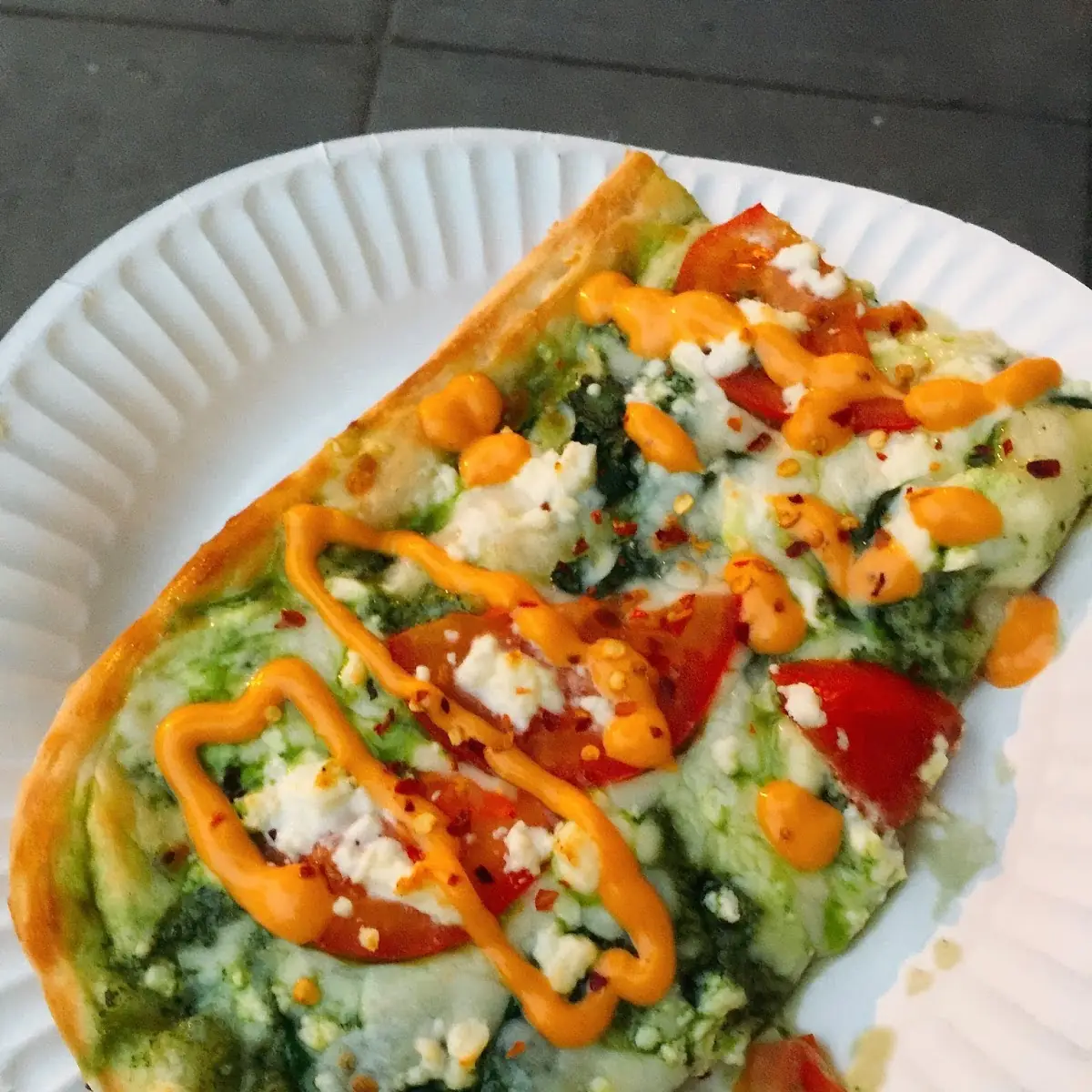 Chicken Pesto Pizza Slice