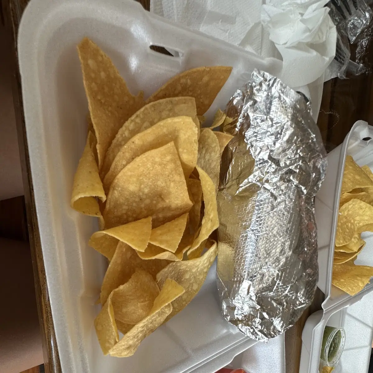 Mon Burrito Chips Salsa & Drink