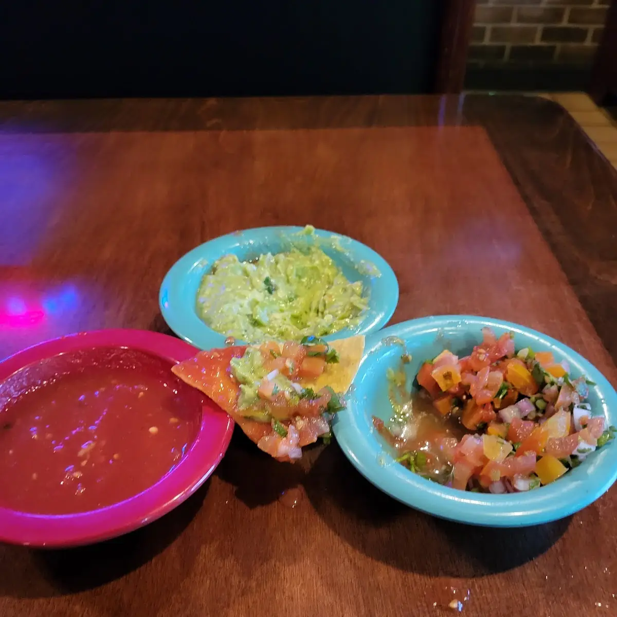 Chips Picked Guacamole and Salsa