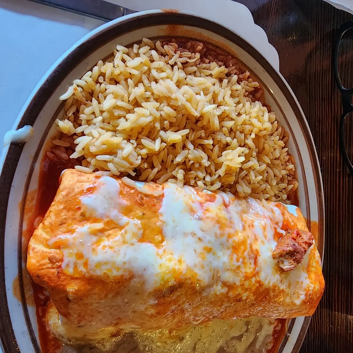 Chili Relleno and Chicken Enchilada