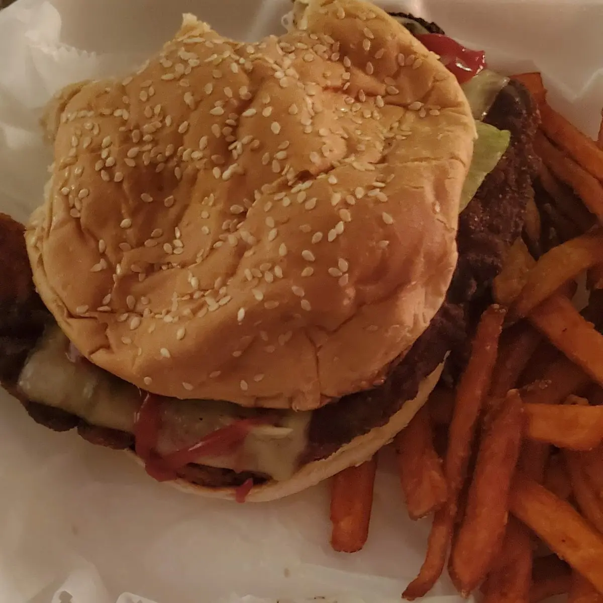 Tenderloin with Sweet Potato Fries