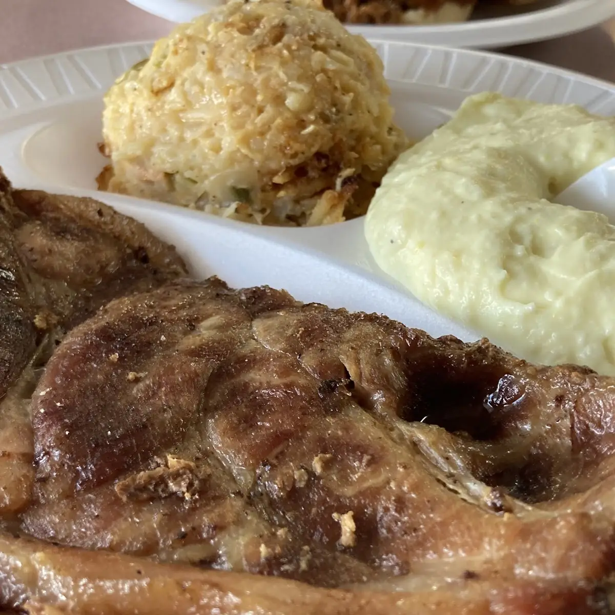 Pork Chop Shredded Potato Salad