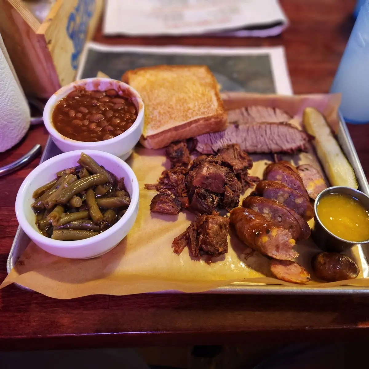 3 Meat Combo Burnt Ends Beef Brisket and Pulled Pork