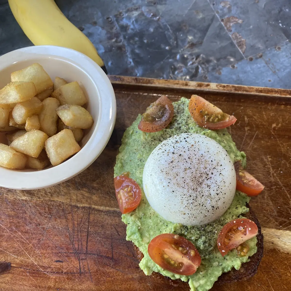 Avocado Toast and Fresh Fruit